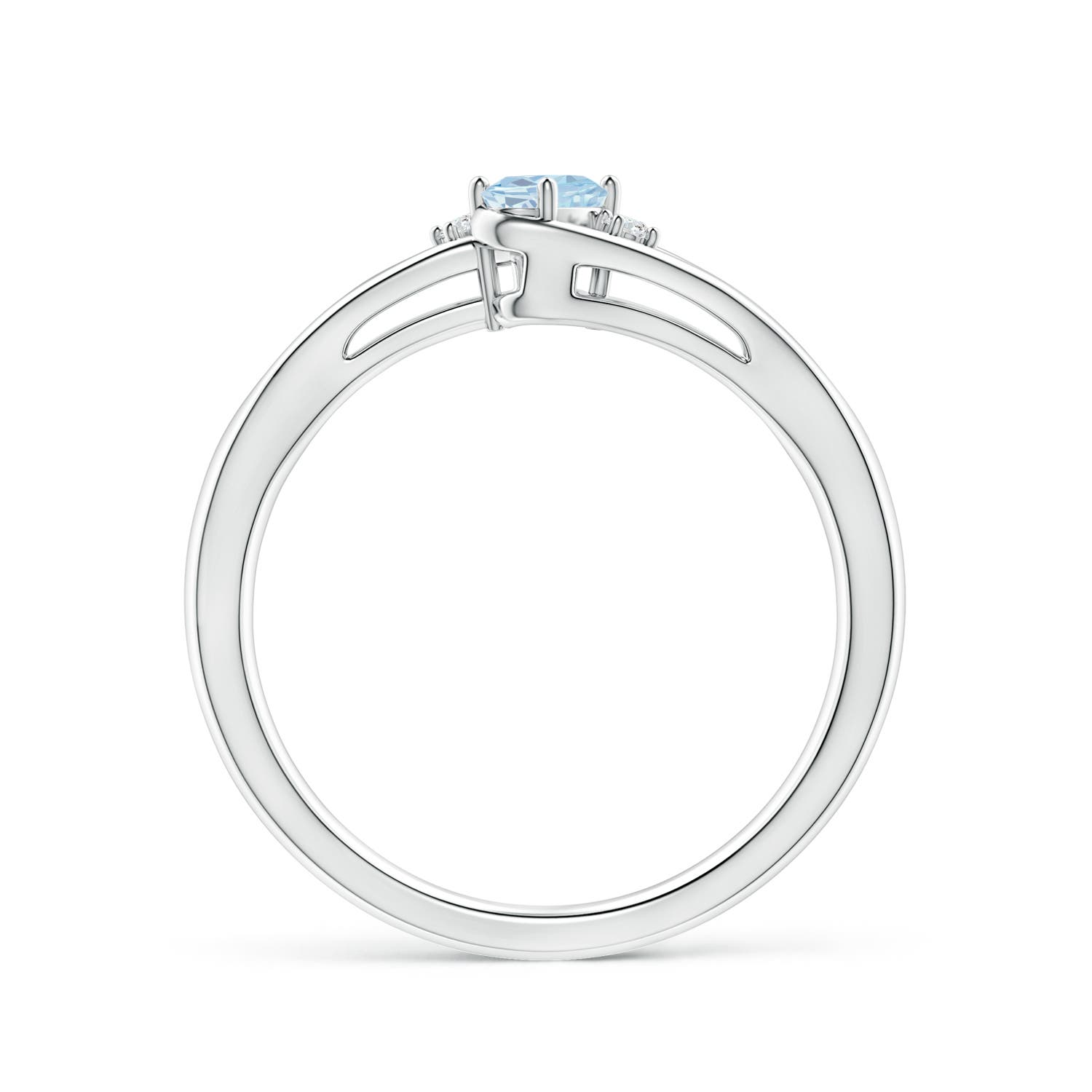 A - Aquamarine / 0.22 CT / 14 KT White Gold