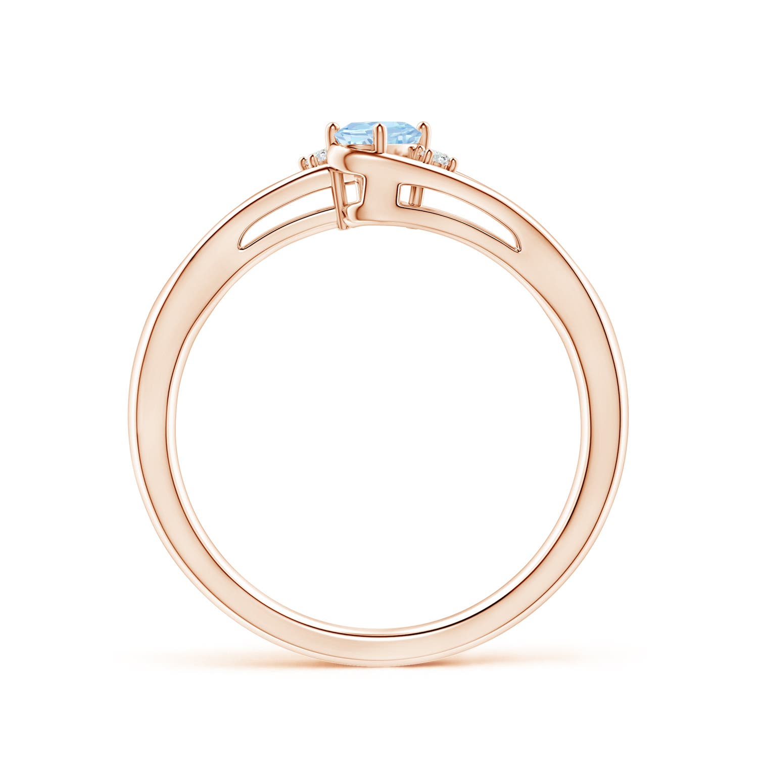 AA - Aquamarine / 0.22 CT / 14 KT Rose Gold