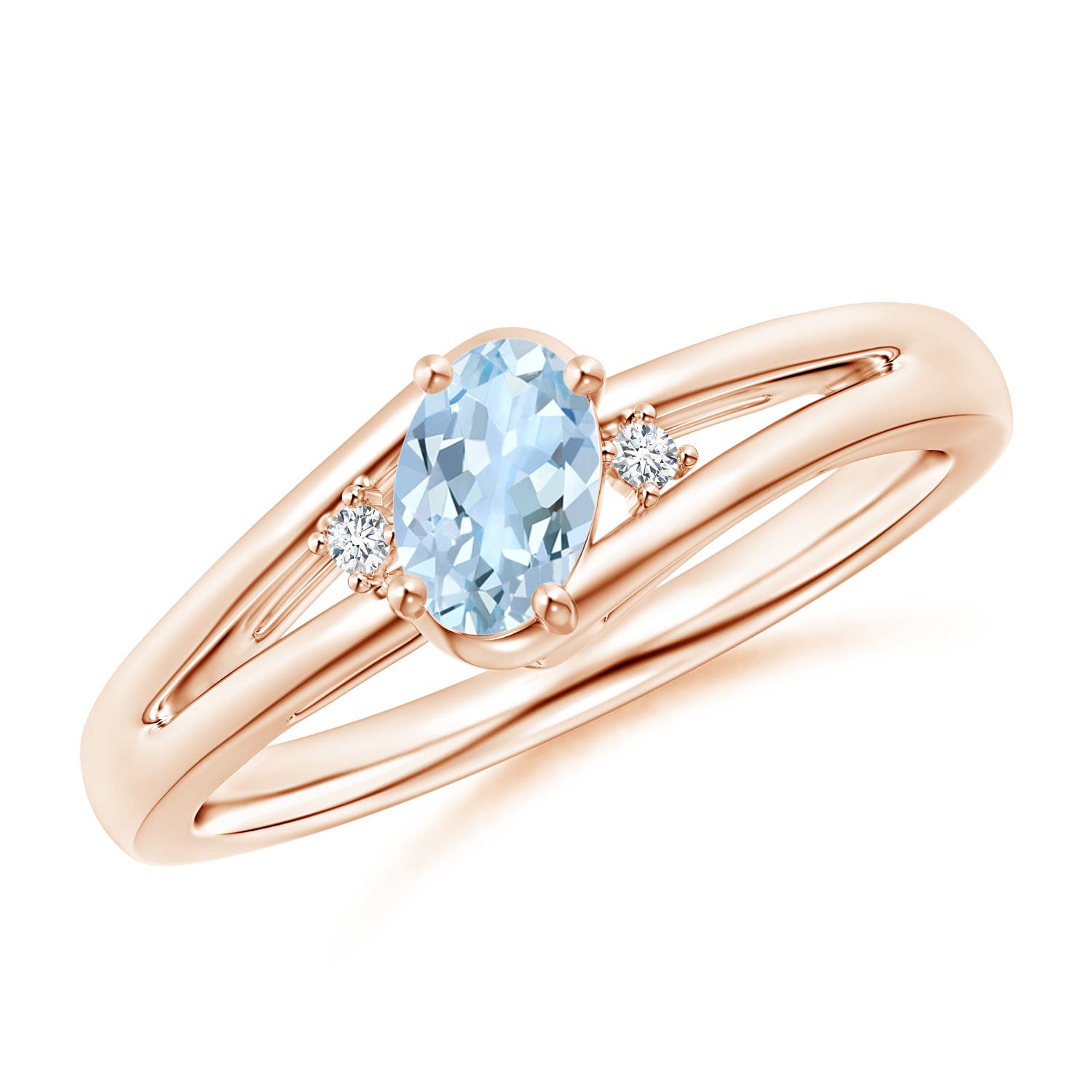 AA - Aquamarine / 0.42 CT / 14 KT Rose Gold