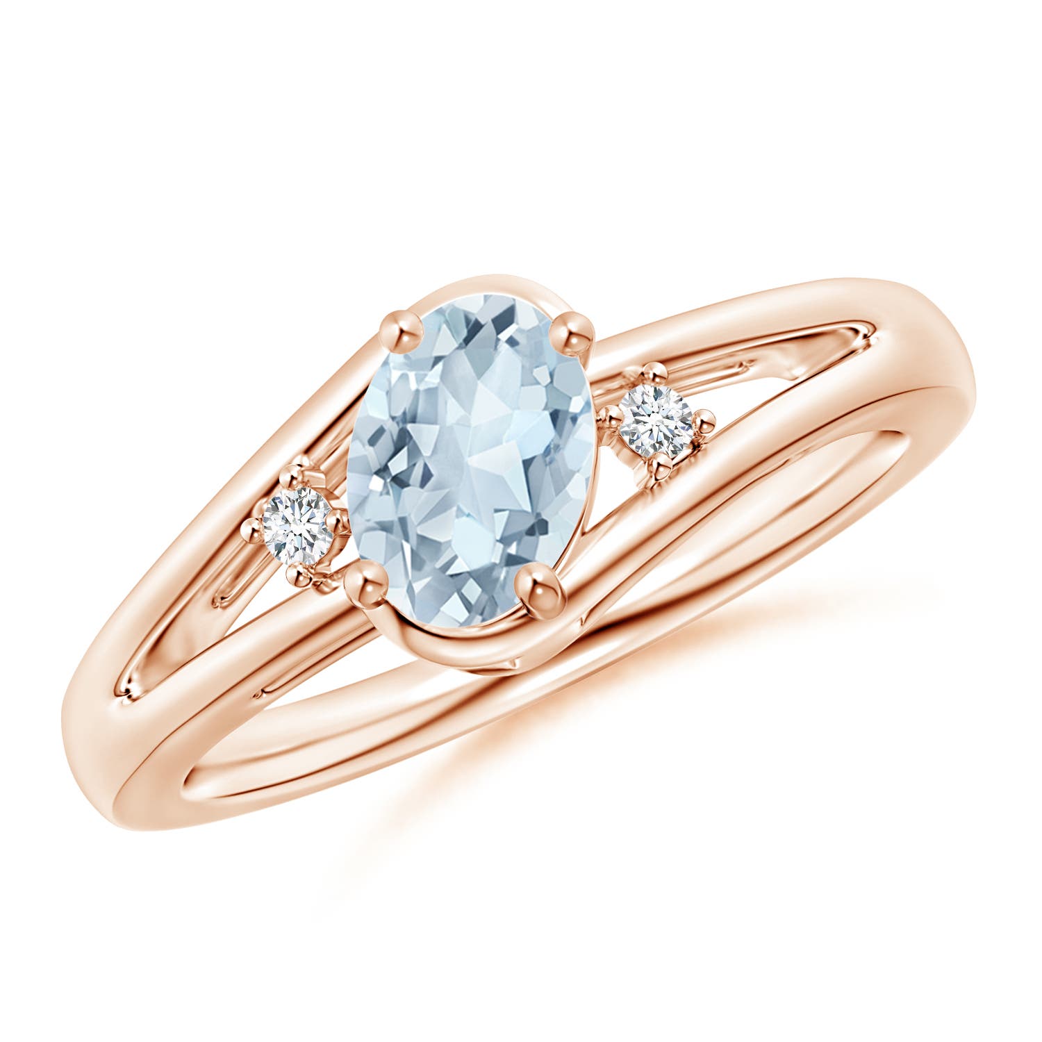 A - Aquamarine / 0.64 CT / 14 KT Rose Gold