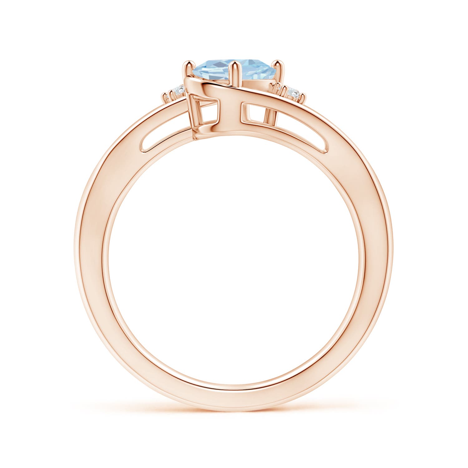 A - Aquamarine / 0.64 CT / 14 KT Rose Gold