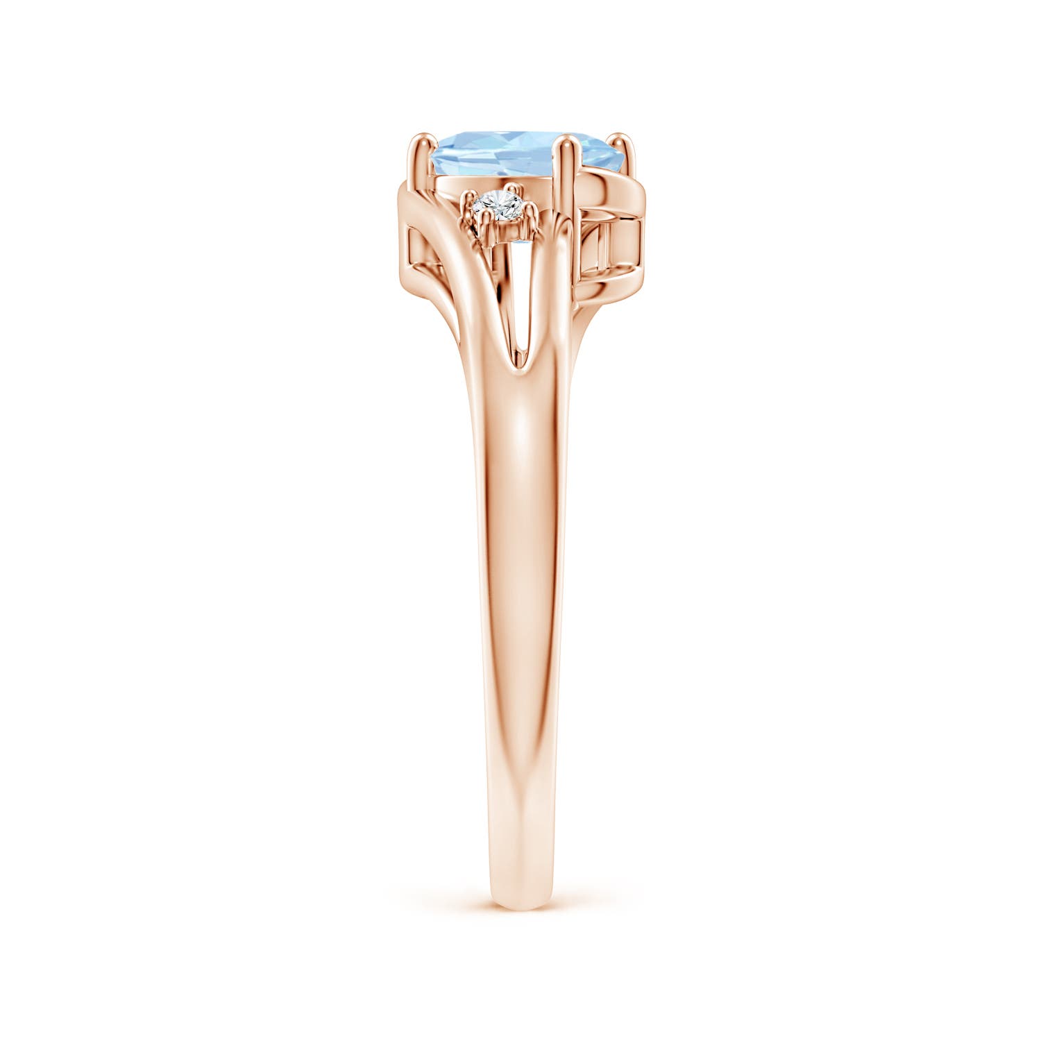 AA - Aquamarine / 0.64 CT / 14 KT Rose Gold