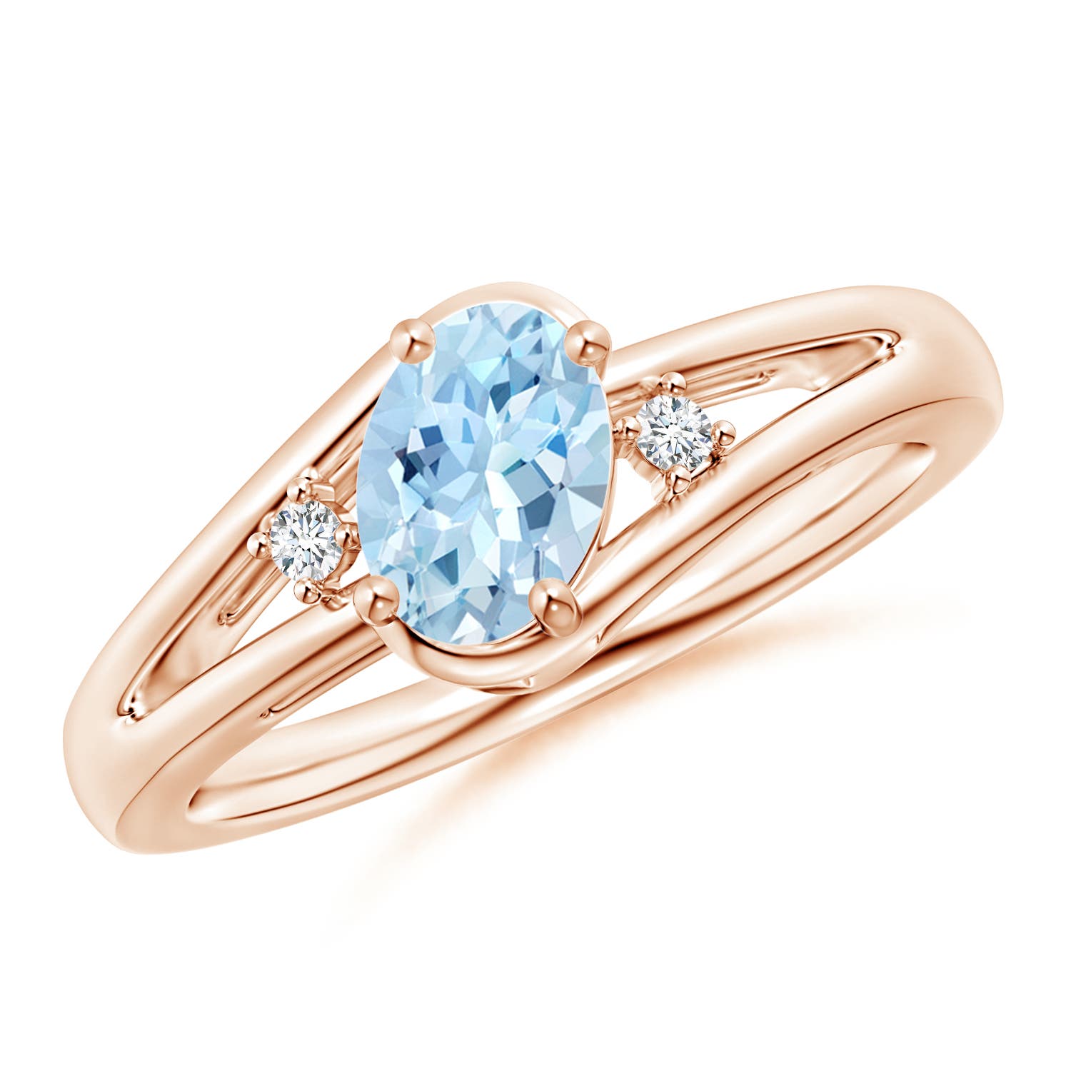 AAA - Aquamarine / 0.64 CT / 14 KT Rose Gold