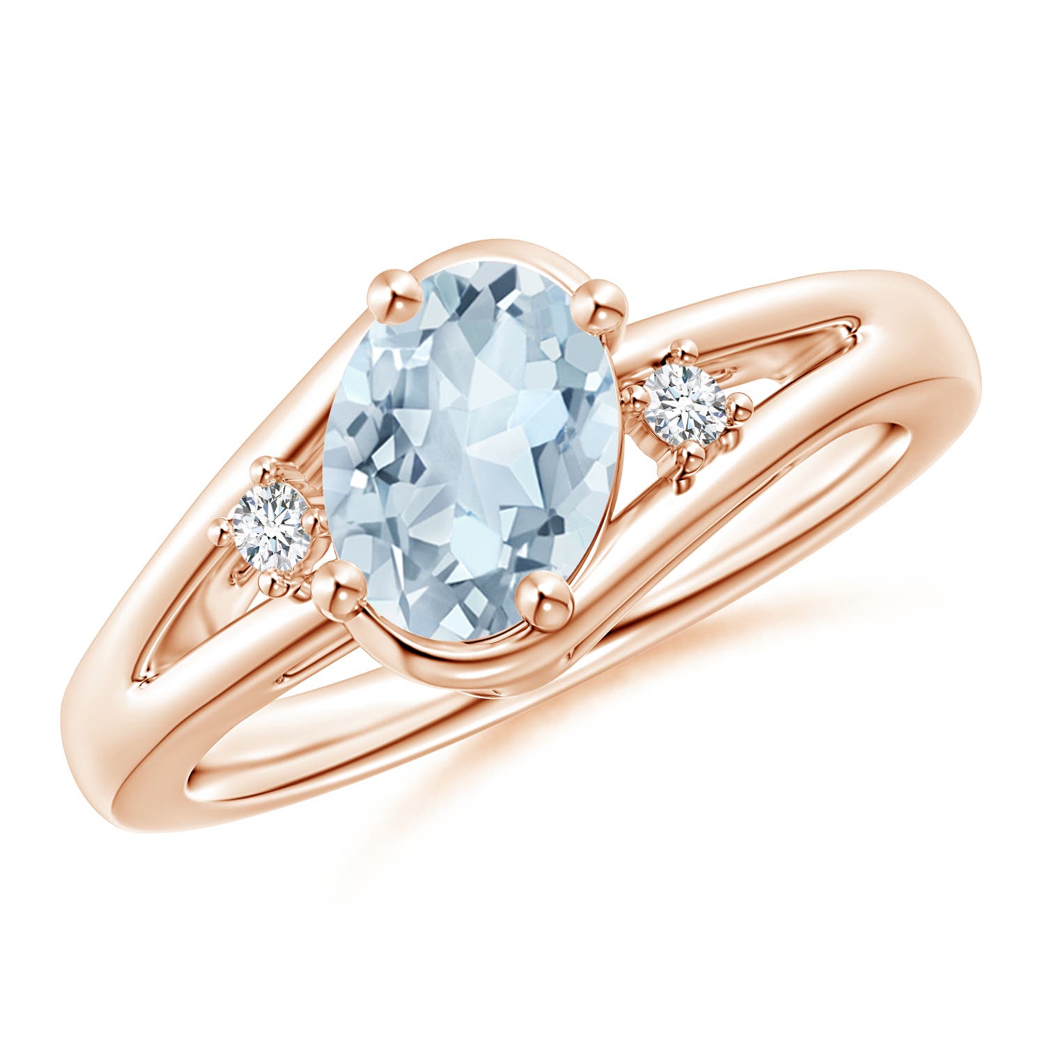 A - Aquamarine / 1.05 CT / 14 KT Rose Gold