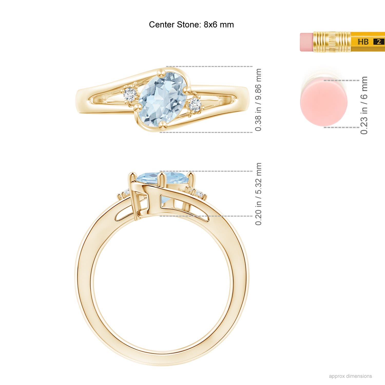 A - Aquamarine / 1.05 CT / 14 KT Yellow Gold