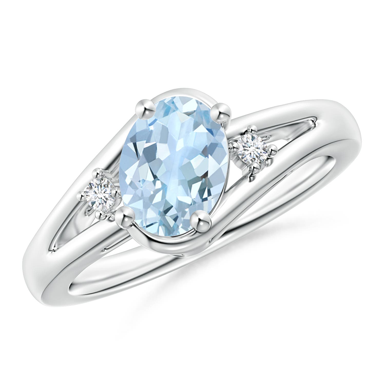 AA - Aquamarine / 1.05 CT / 14 KT White Gold