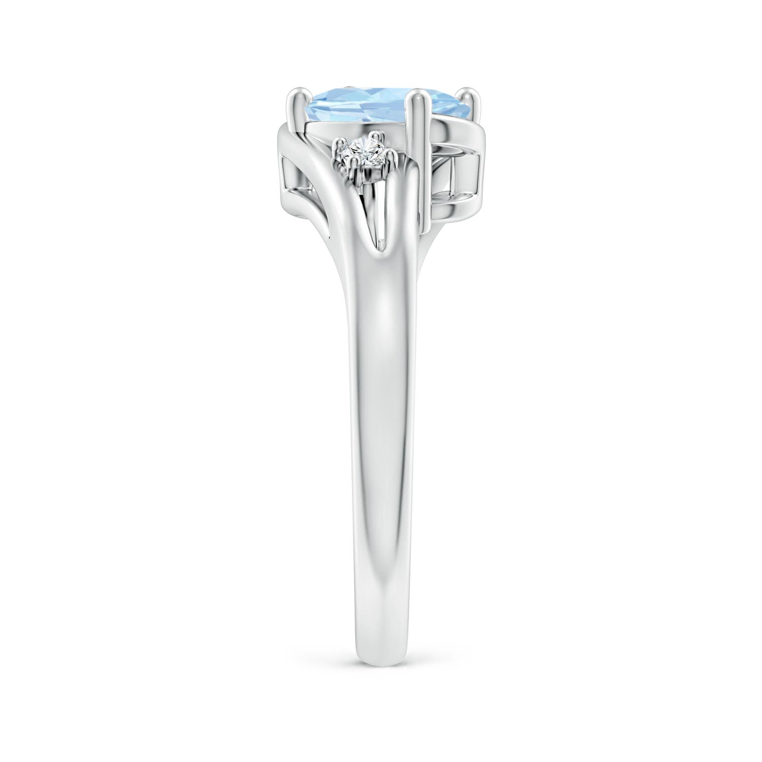 AA - Aquamarine / 1.05 CT / 14 KT White Gold