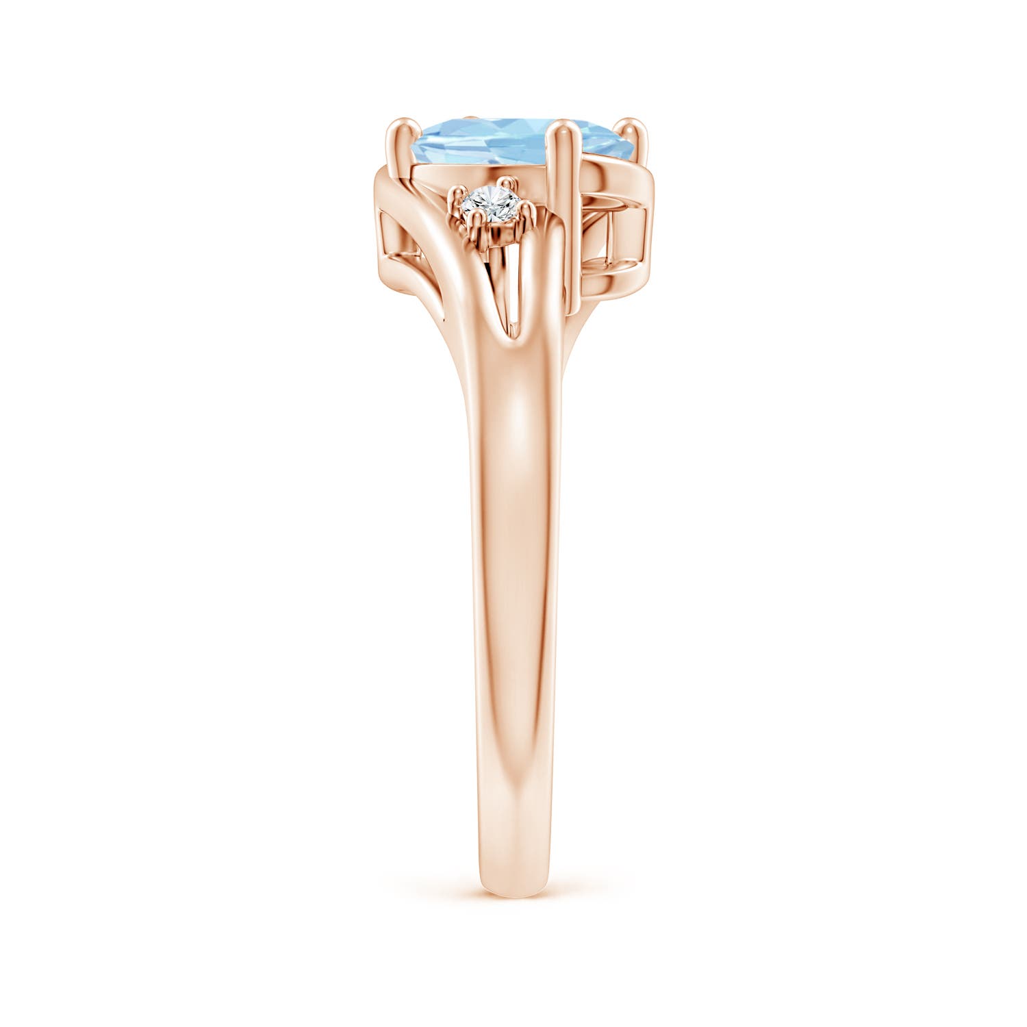 AAA - Aquamarine / 1.05 CT / 14 KT Rose Gold