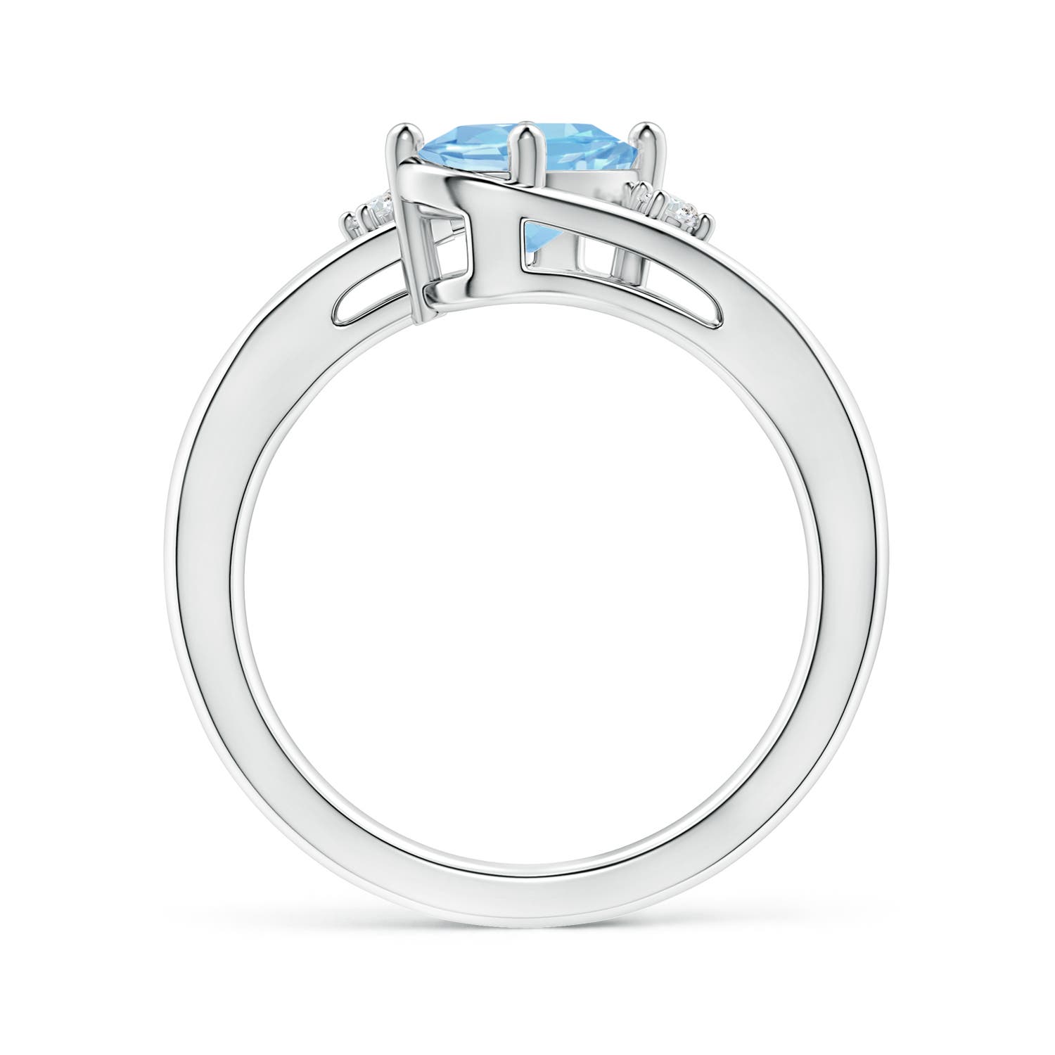 AAAA - Aquamarine / 1.05 CT / 14 KT White Gold