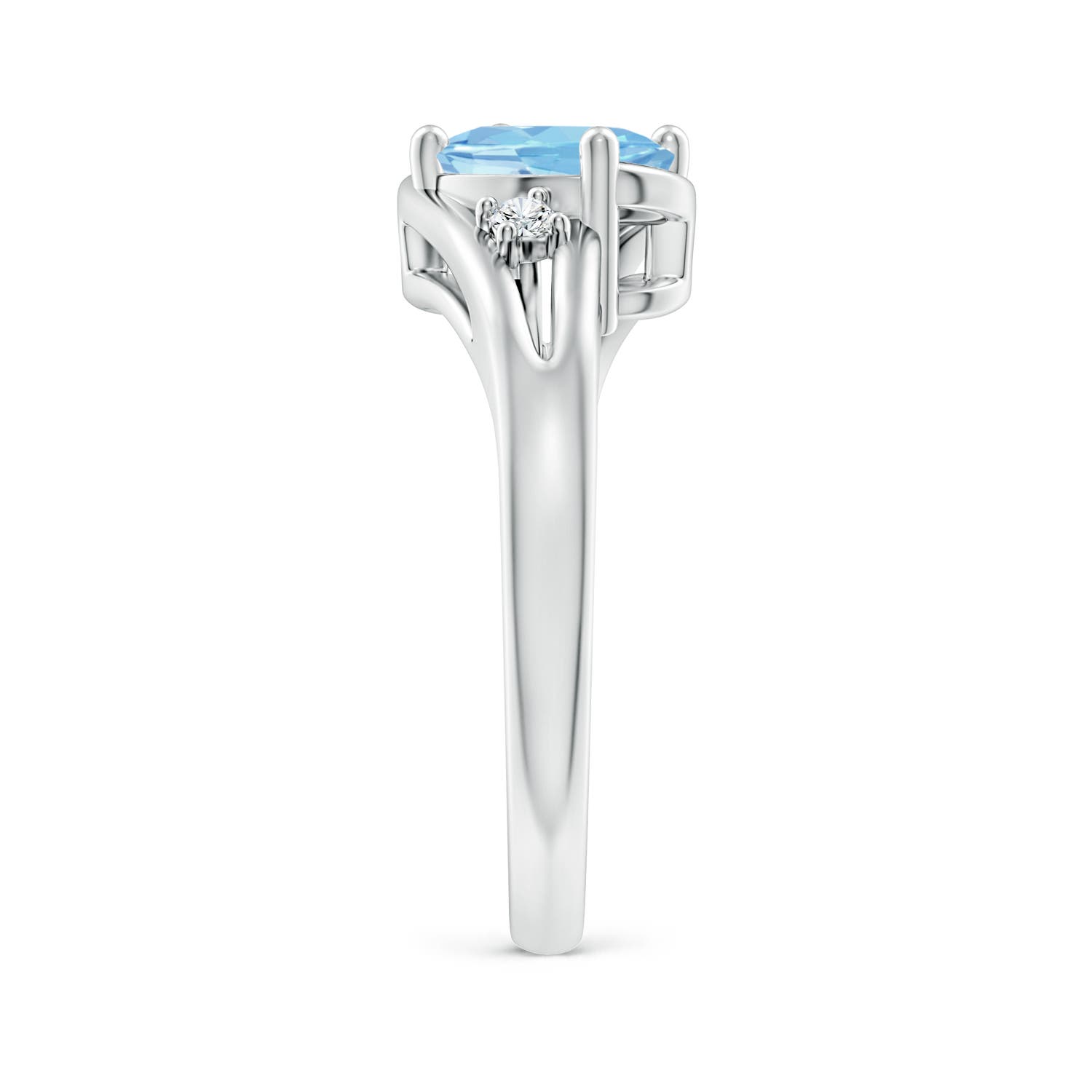 AAAA - Aquamarine / 1.05 CT / 14 KT White Gold