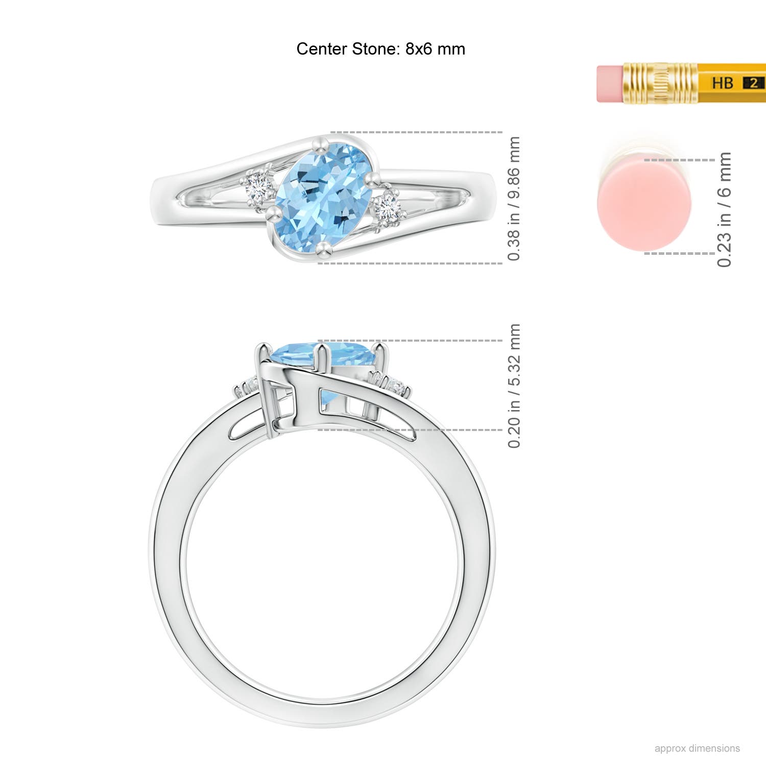 AAAA - Aquamarine / 1.05 CT / 14 KT White Gold