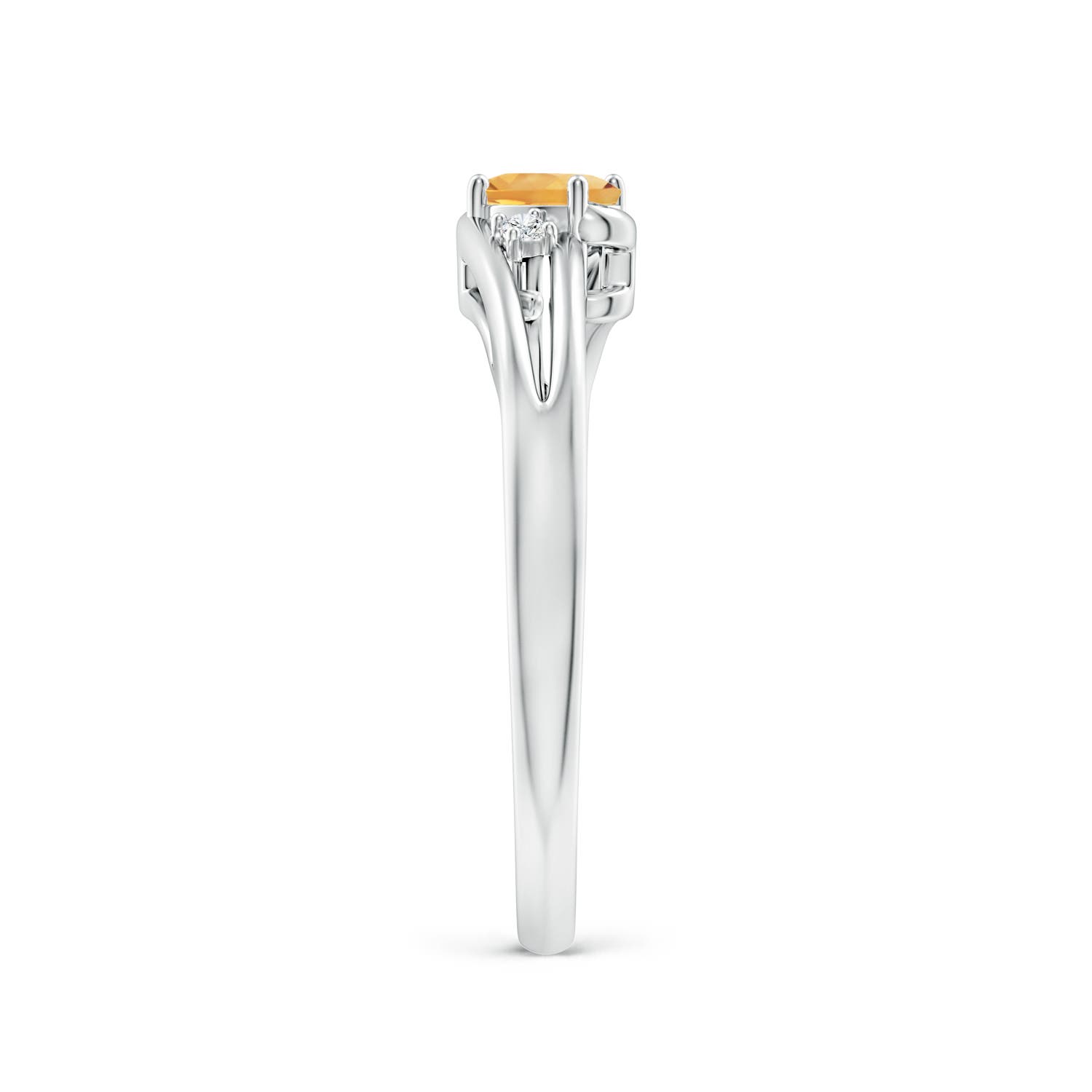 A - Citrine / 0.23 CT / 14 KT White Gold