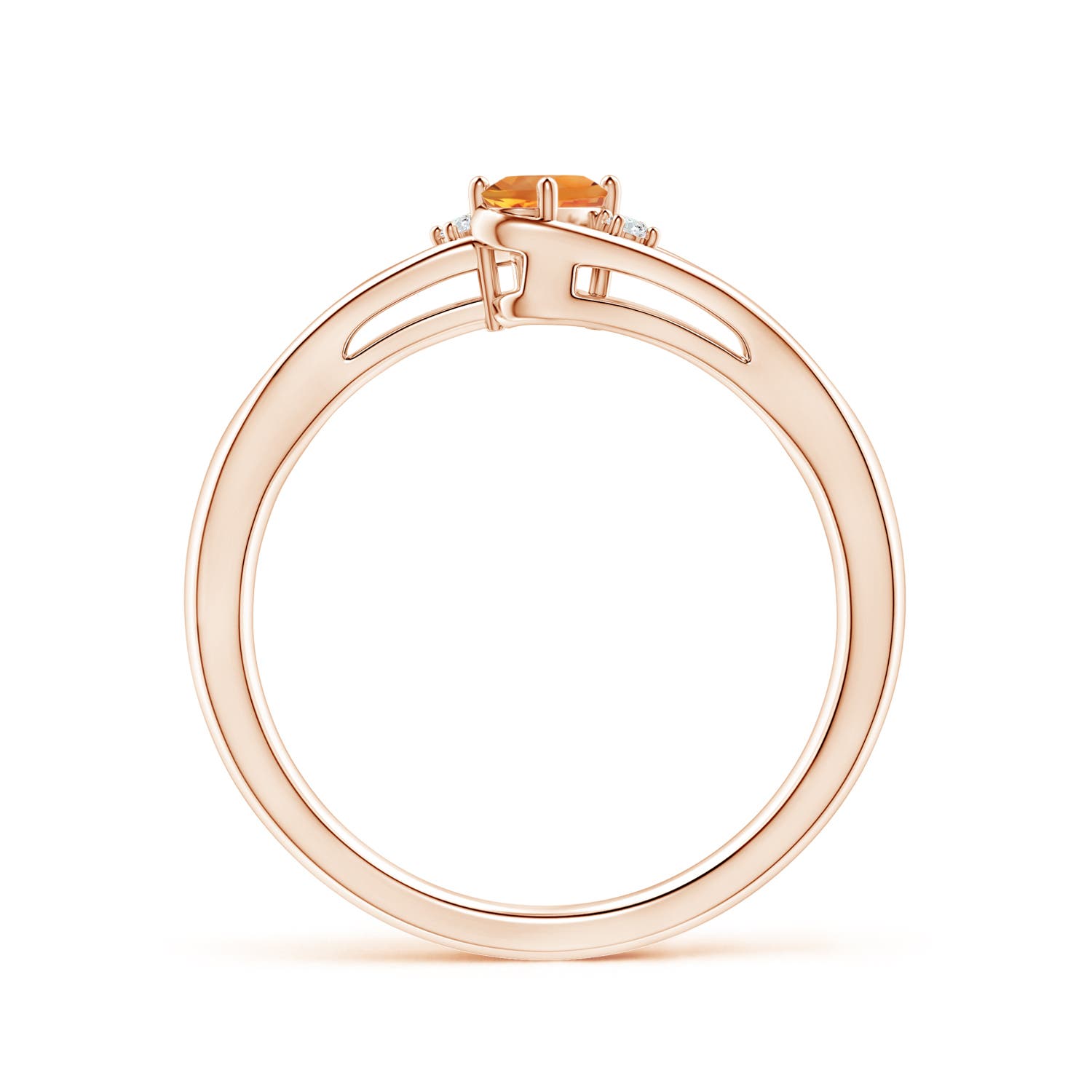 AAA - Citrine / 0.23 CT / 14 KT Rose Gold