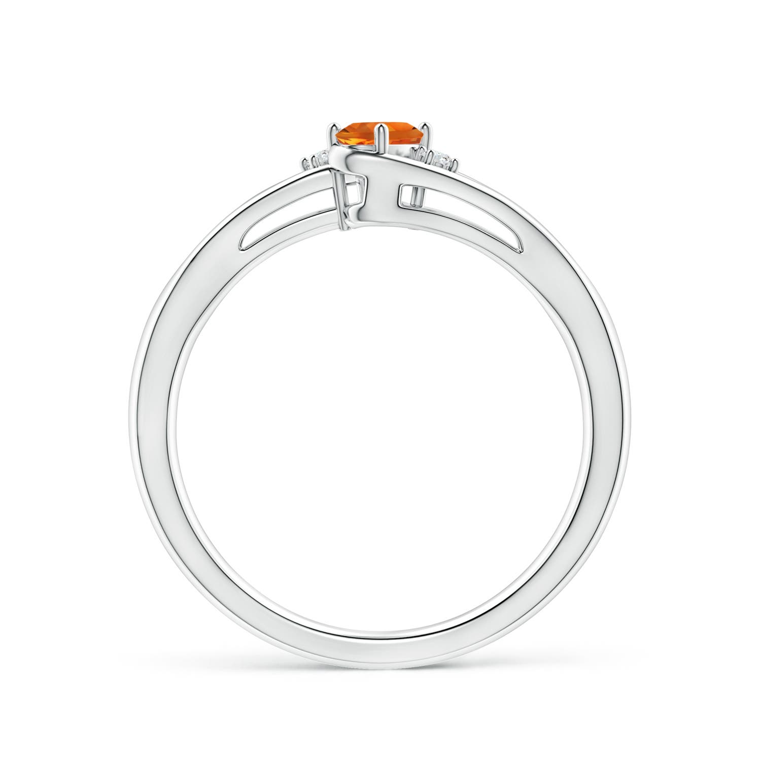 AAAA - Citrine / 0.23 CT / 14 KT White Gold