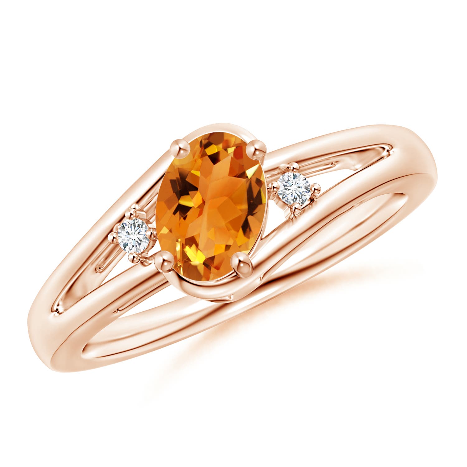 AAA - Citrine / 0.79 CT / 14 KT Rose Gold