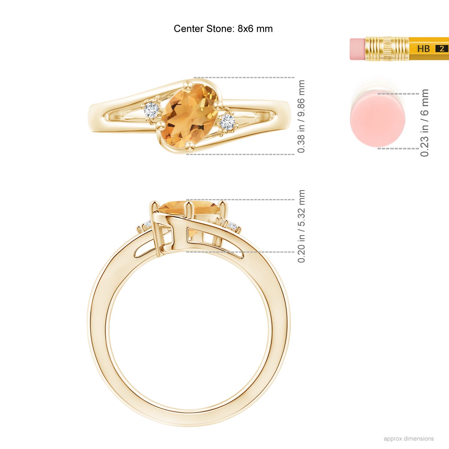 A - Citrine / 1.15 CT / 14 KT Yellow Gold