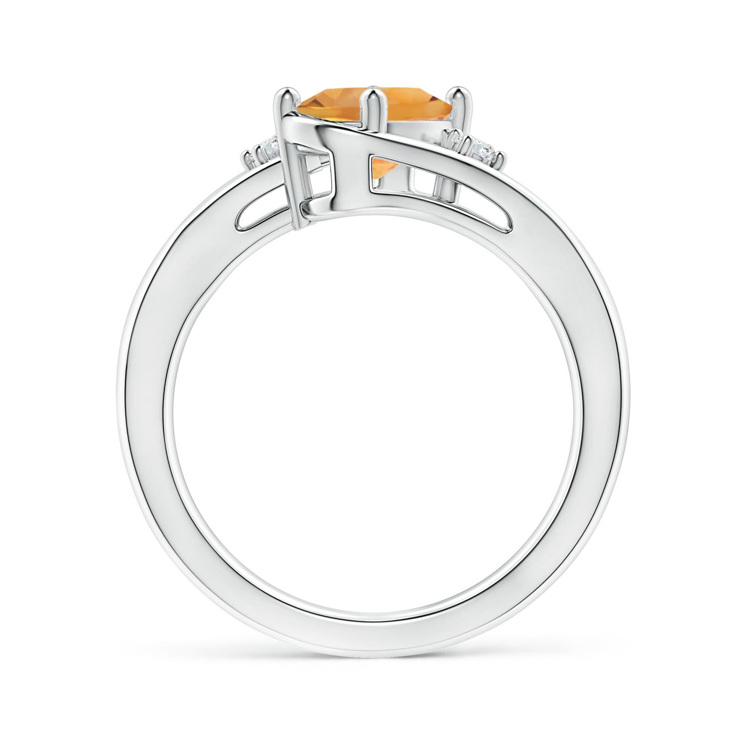 AA - Citrine / 1.15 CT / 14 KT White Gold