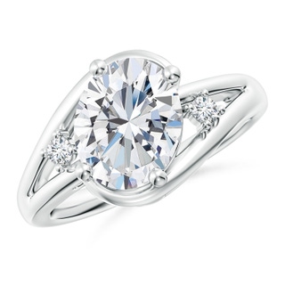10x8mm GVS2 Diamond Split Shank Ring with Accents in P950 Platinum