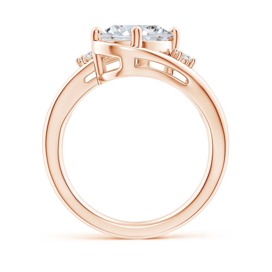 10x8mm GVS2 Diamond Split Shank Ring with Accents in Rose Gold side 199