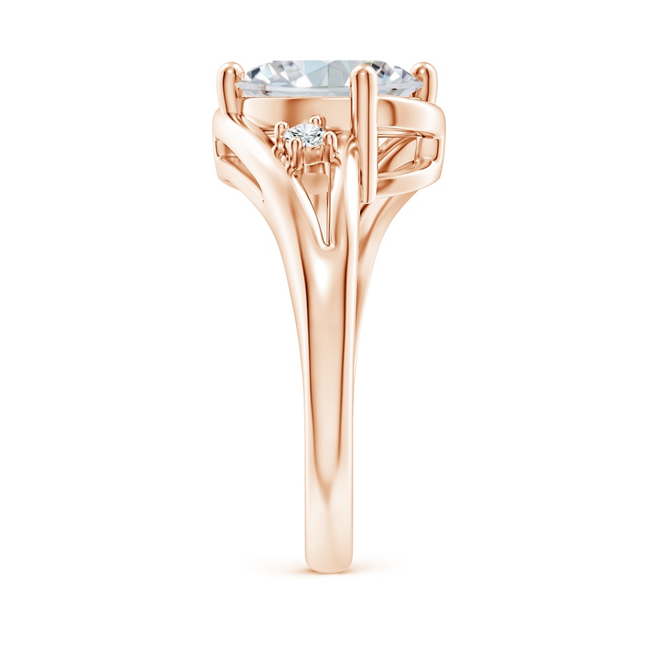 10x8mm GVS2 Diamond Split Shank Ring with Accents in Rose Gold side 299