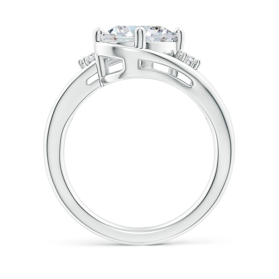 10x8mm GVS2 Diamond Split Shank Ring with Accents in White Gold side 199