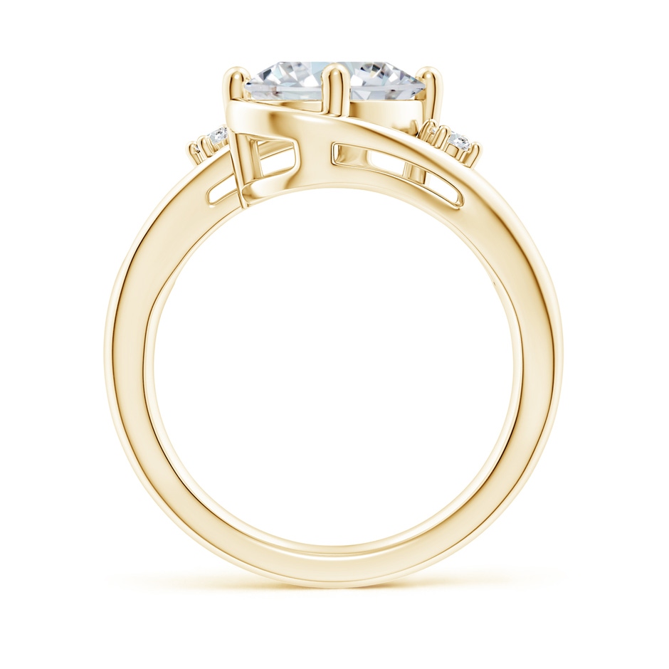10x8mm GVS2 Diamond Split Shank Ring with Accents in Yellow Gold side 199