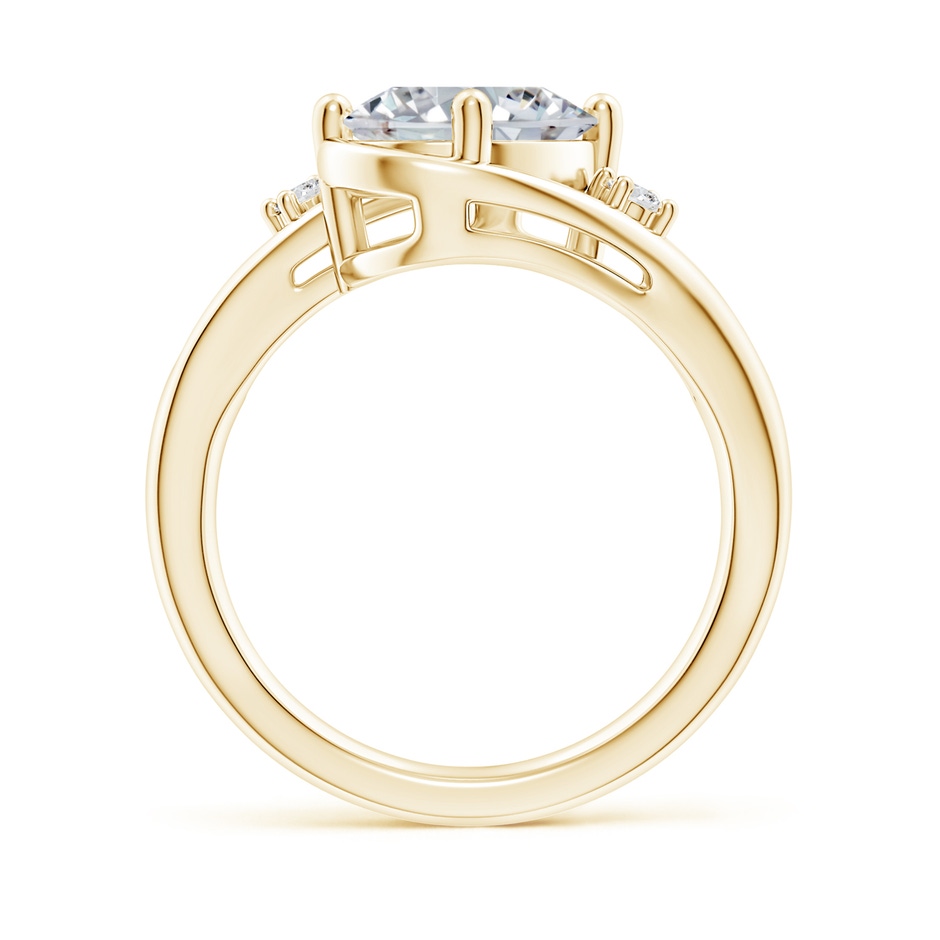 10x8mm HSI2 Diamond Split Shank Ring with Accents in Yellow Gold side 199