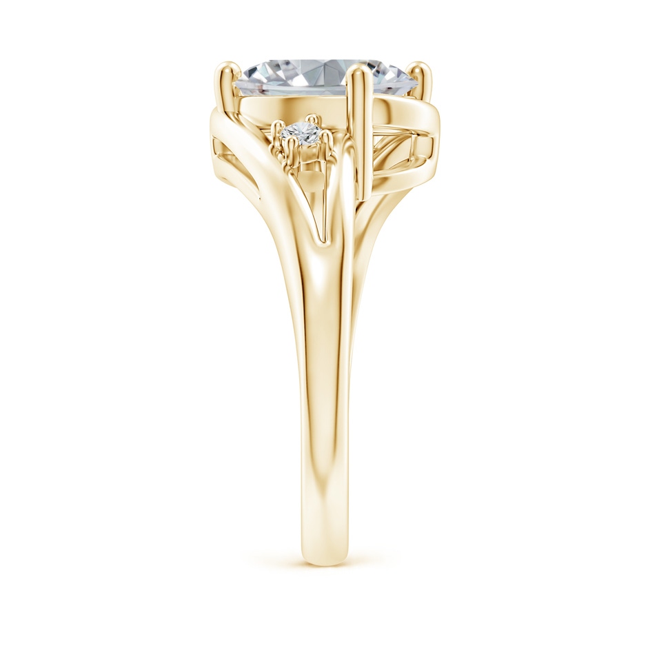 10x8mm HSI2 Diamond Split Shank Ring with Accents in Yellow Gold side 299
