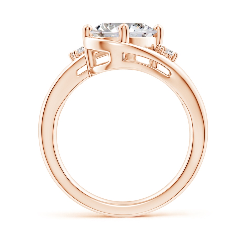 10x8mm IJI1I2 Diamond Split Shank Ring with Accents in Rose Gold side 199