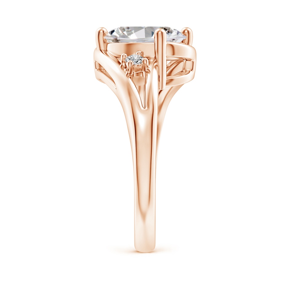 10x8mm IJI1I2 Diamond Split Shank Ring with Accents in Rose Gold side 299