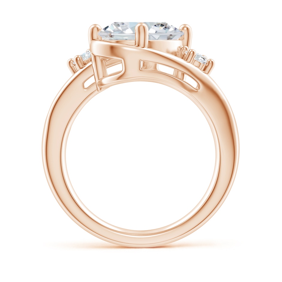 11.5x9mm GVS2 Diamond Split Shank Ring with Accents in Rose Gold side 199
