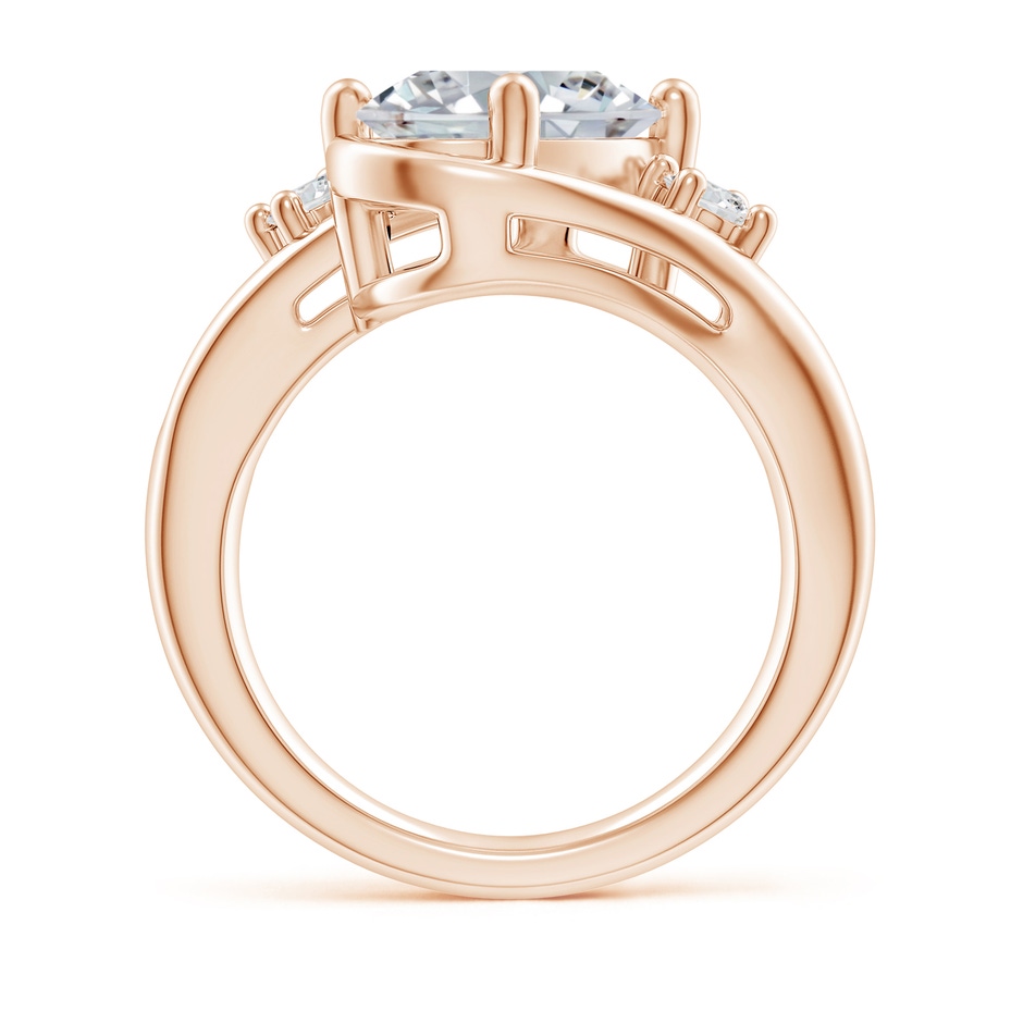12x8mm HSI2 Diamond Split Shank Ring with Accents in Rose Gold side 199