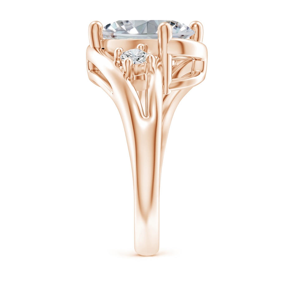 12x8mm HSI2 Diamond Split Shank Ring with Accents in Rose Gold side 299