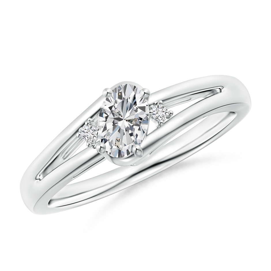6x4mm HSI2 Diamond Split Shank Ring with Accents in White Gold 