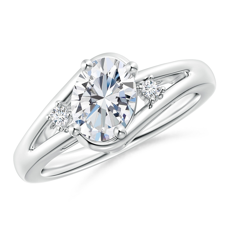 8x6mm GVS2 Diamond Split Shank Ring with Accents in P950 Platinum 
