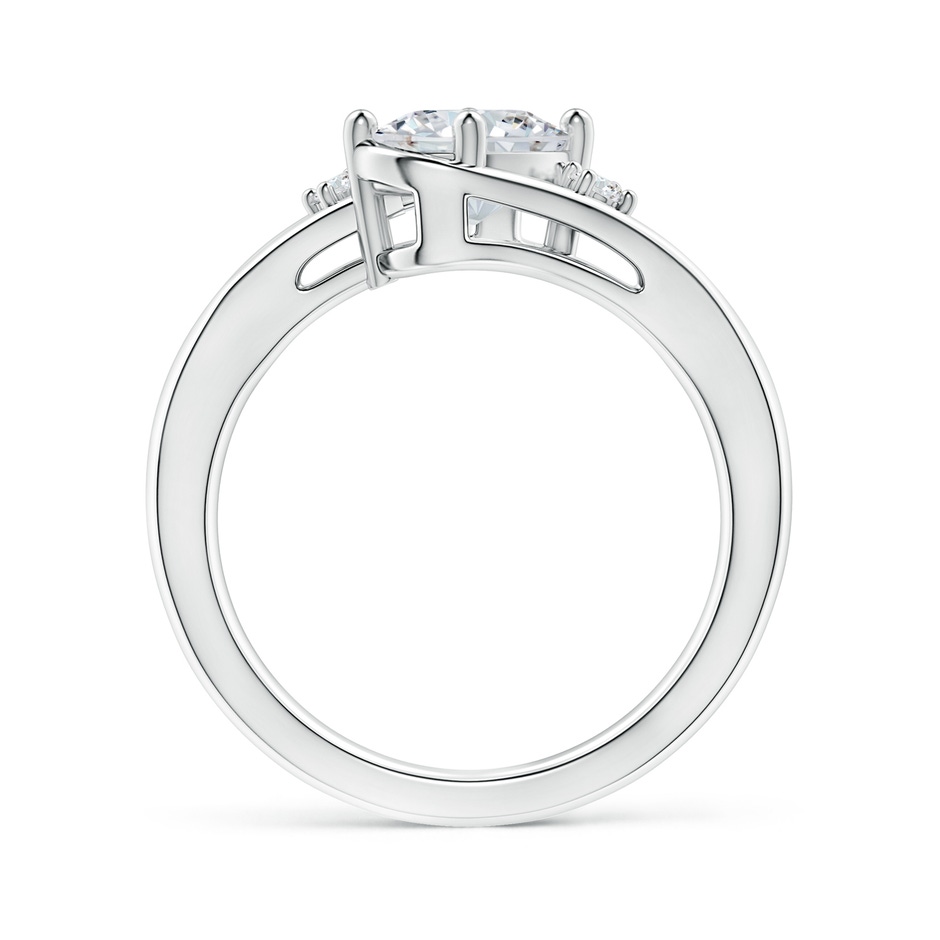 8x6mm GVS2 Diamond Split Shank Ring with Accents in P950 Platinum side 199