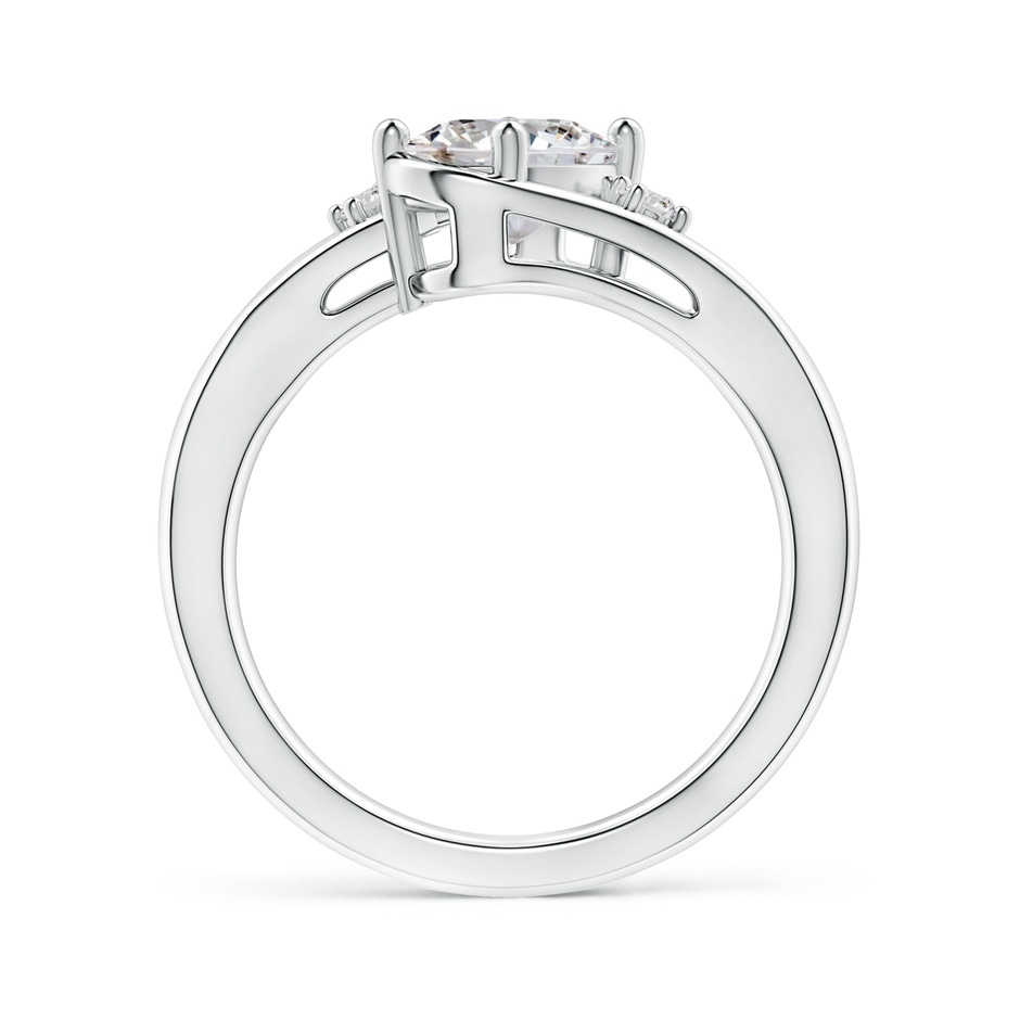 8x6mm IJI1I2 Diamond Split Shank Ring with Accents in P950 Platinum side 199