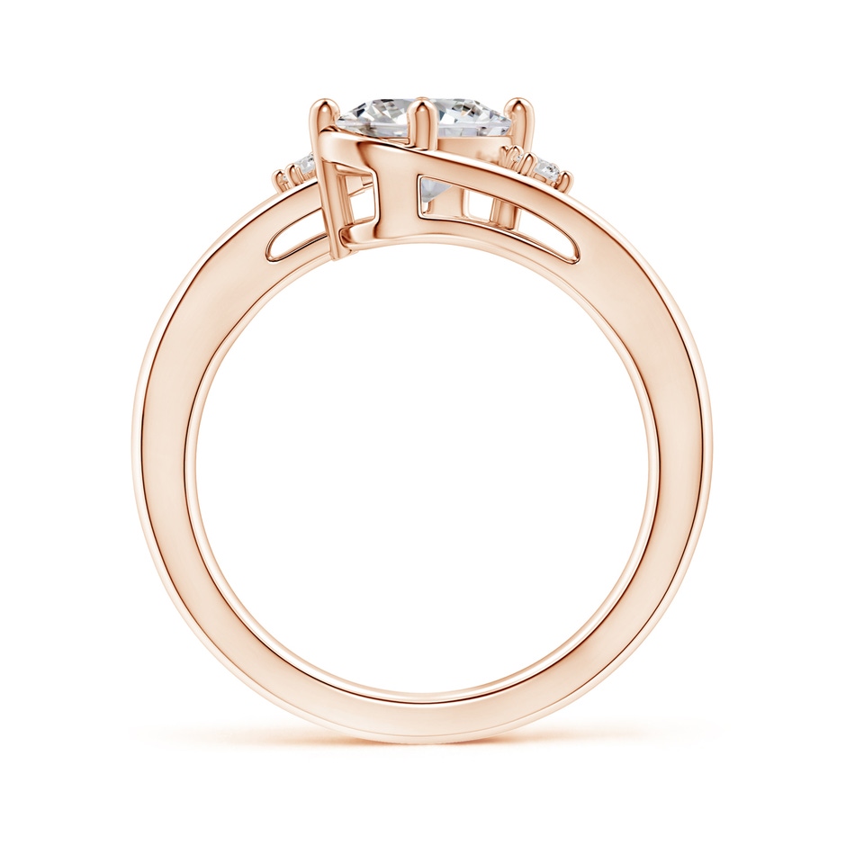 8x6mm IJI1I2 Diamond Split Shank Ring with Accents in Rose Gold side 199