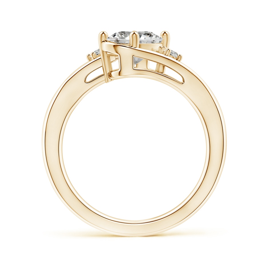 8x6mm KI3 Diamond Split Shank Ring with Accents in Yellow Gold side 199