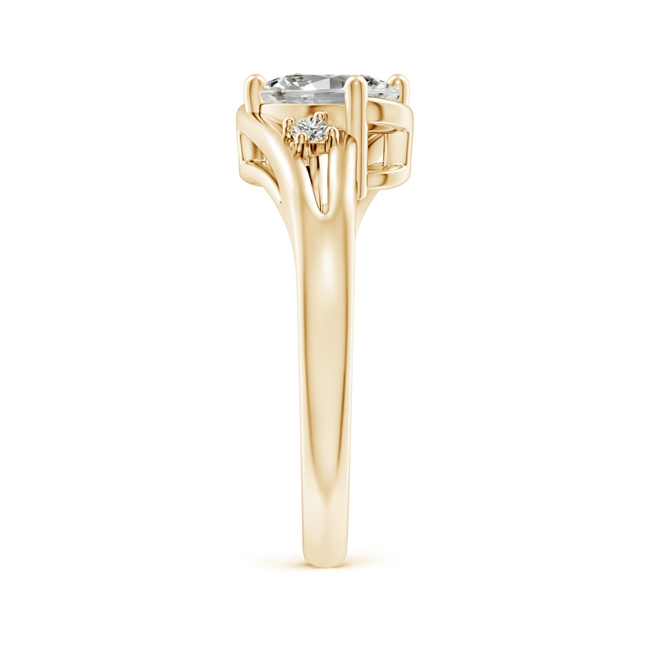 8x6mm KI3 Diamond Split Shank Ring with Accents in Yellow Gold side 299