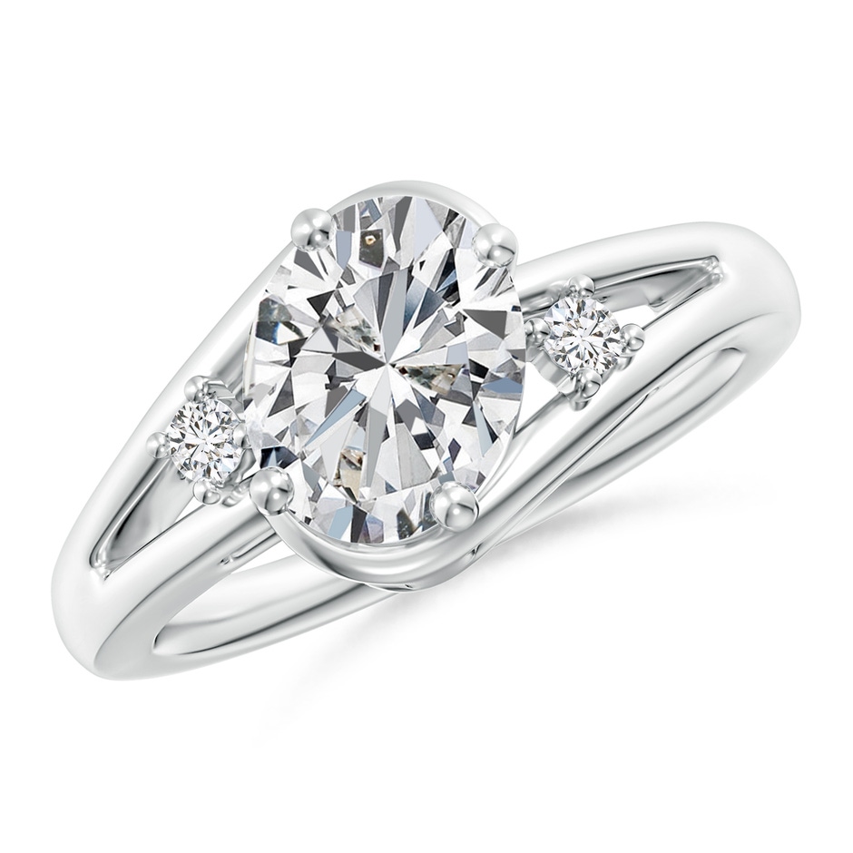 9x7mm HSI2 Diamond Split Shank Ring with Accents in P950 Platinum 