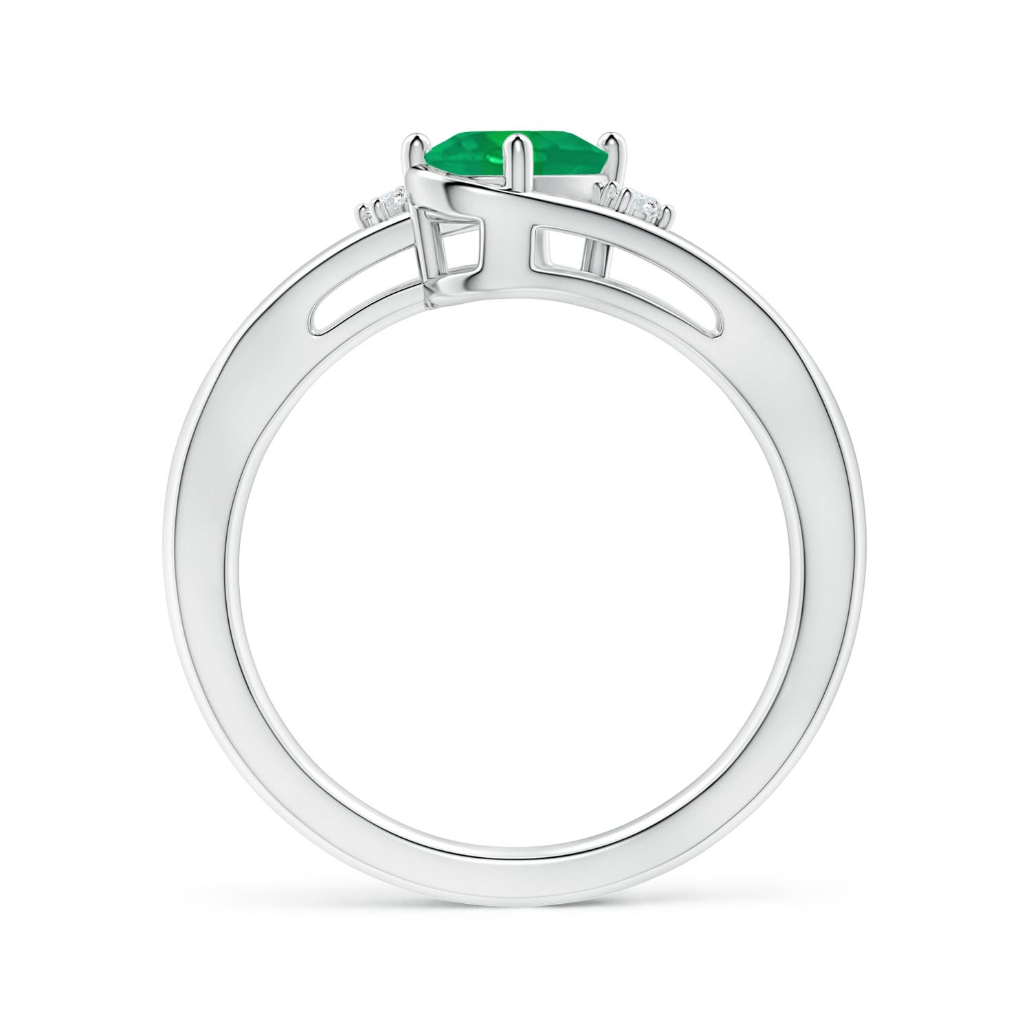 AA - Emerald / 0.7 CT / 14 KT White Gold