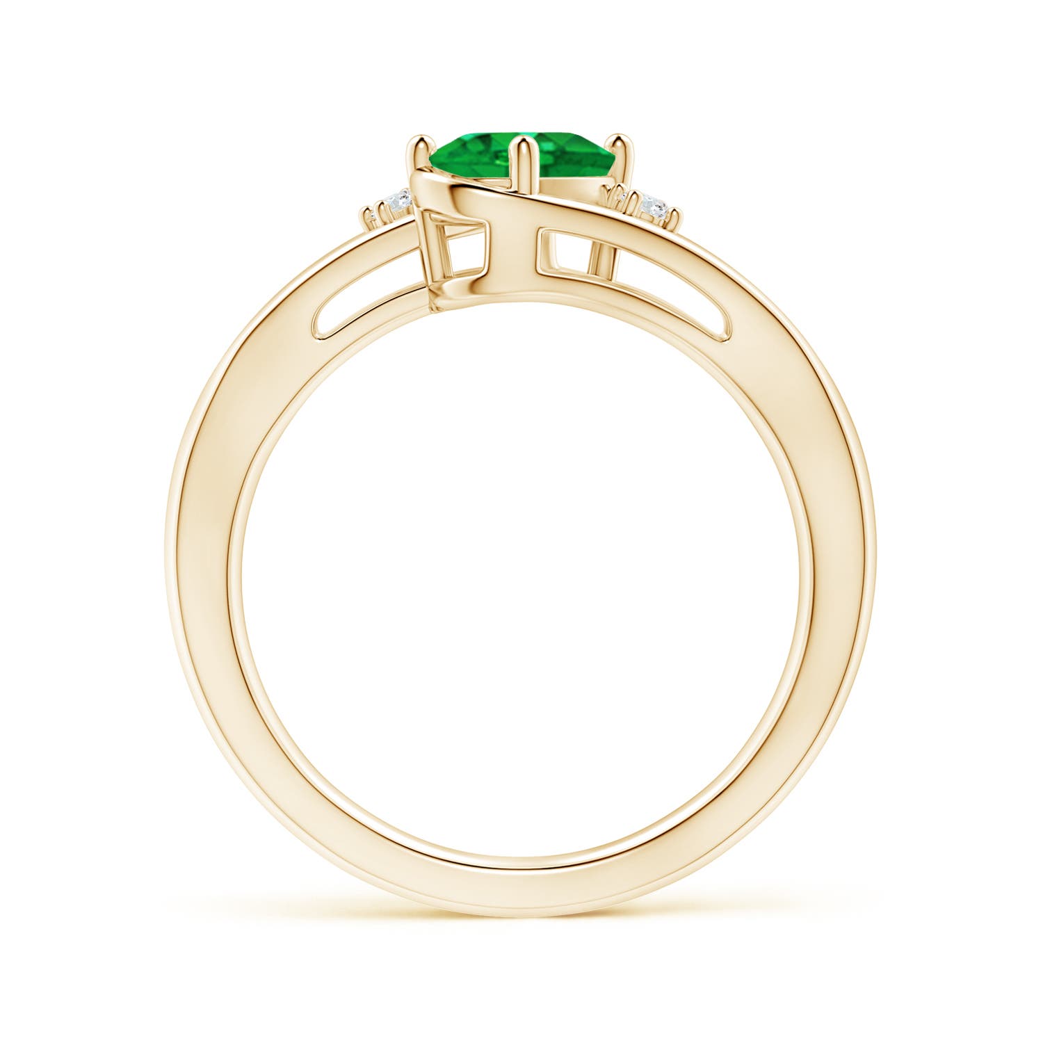 AAA - Emerald / 0.7 CT / 14 KT Yellow Gold