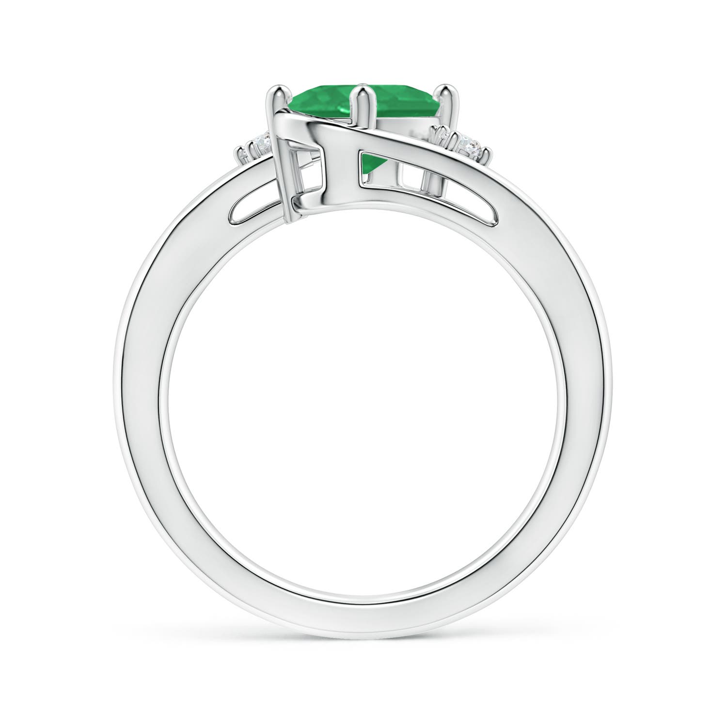 A - Emerald / 1.15 CT / 14 KT White Gold