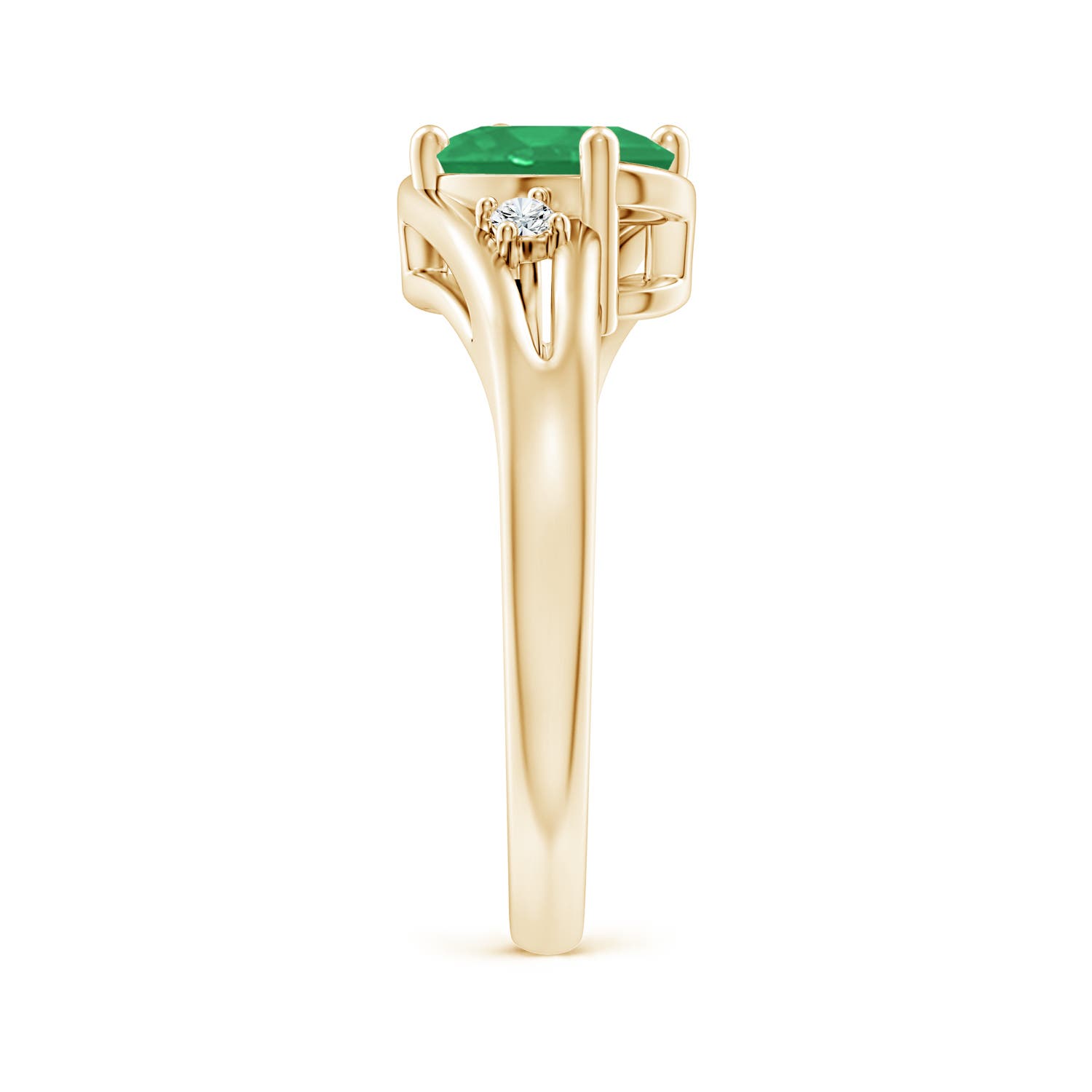 A - Emerald / 1.15 CT / 14 KT Yellow Gold