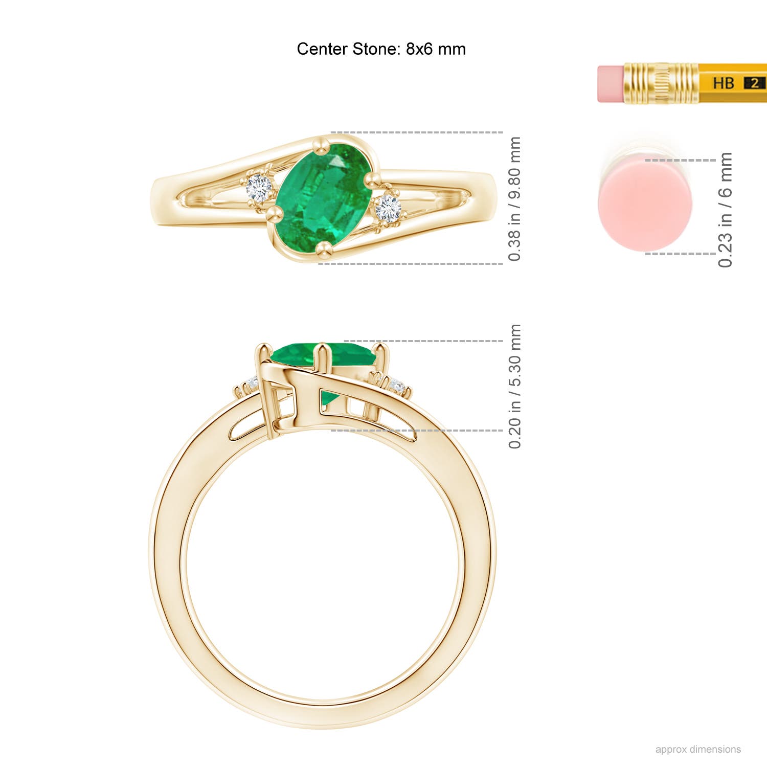 AA - Emerald / 1.15 CT / 14 KT Yellow Gold