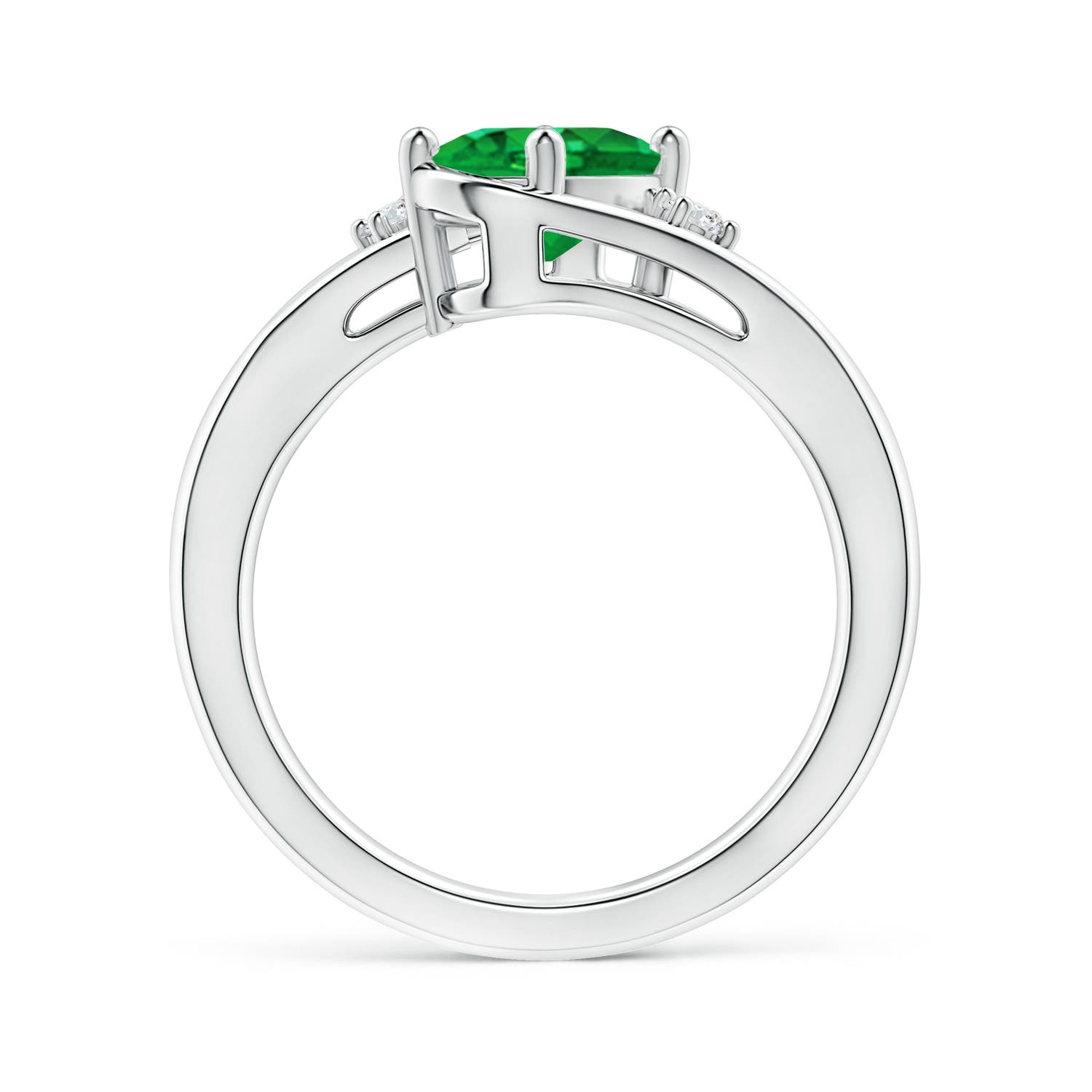 AAA - Emerald / 1.15 CT / 14 KT White Gold