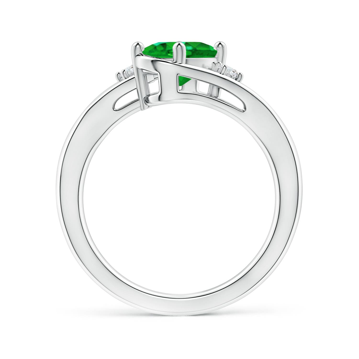 AAAA - Emerald / 1.15 CT / 14 KT White Gold