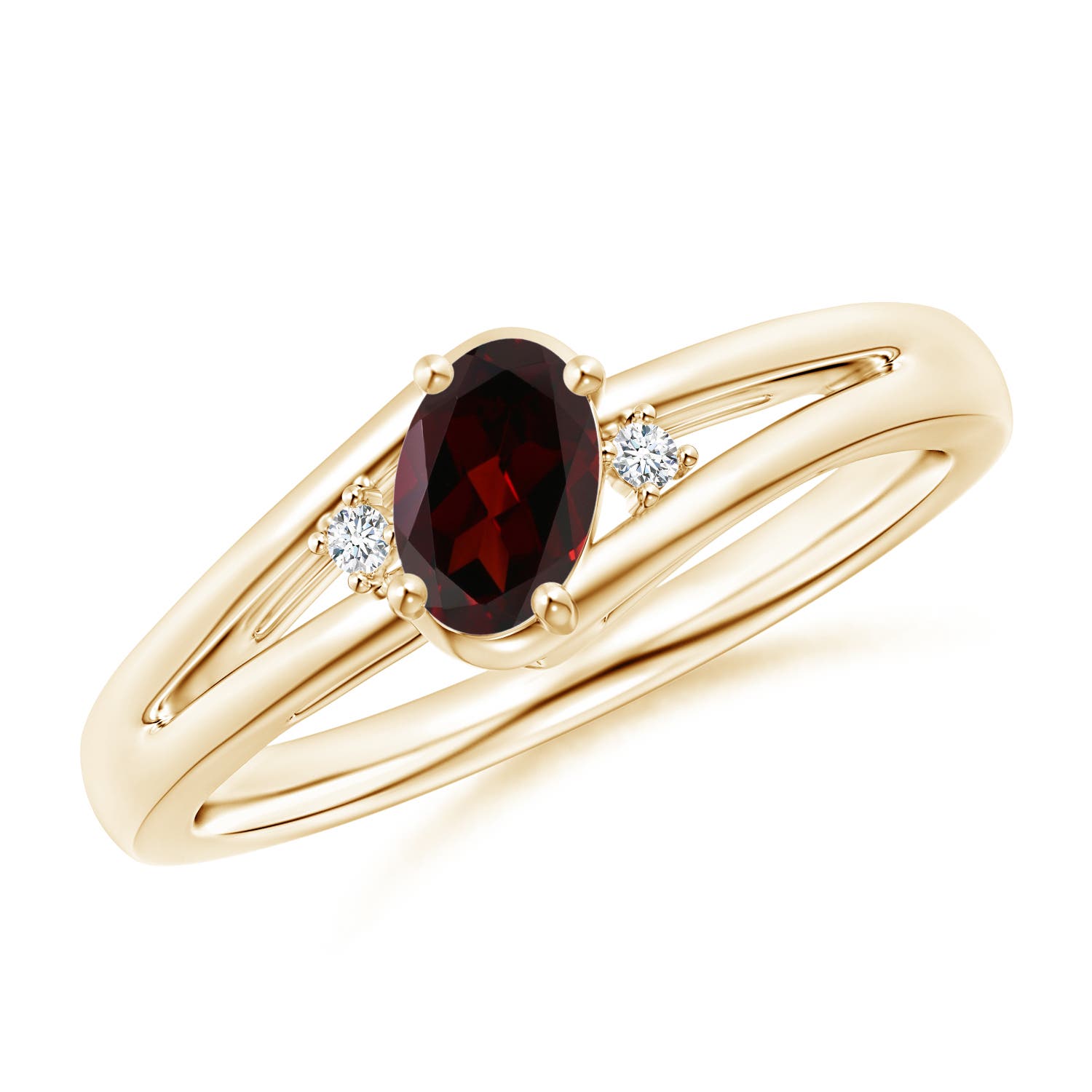 A - Garnet / 0.57 CT / 14 KT Yellow Gold