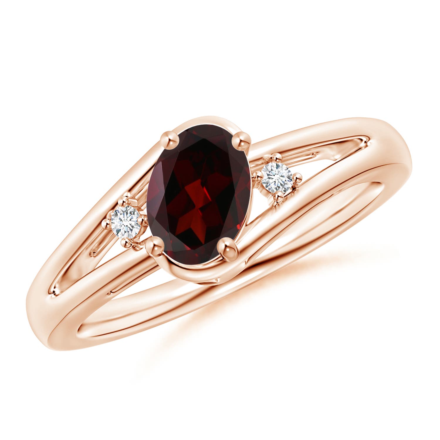 A - Garnet / 0.94 CT / 14 KT Rose Gold